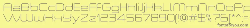 ASpaceThinDemo Font – Gray Fonts on Yellow Background