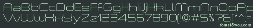 ASpaceThinDemo Font – Green Fonts on Black Background