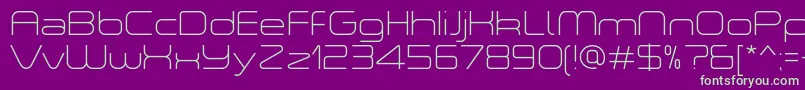 ASpaceThinDemo Font – Green Fonts on Purple Background