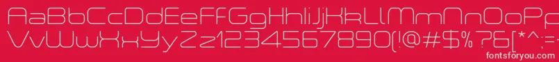 ASpaceThinDemo Font – Pink Fonts on Red Background