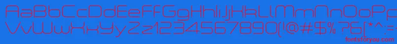 ASpaceThinDemo Font – Red Fonts on Blue Background