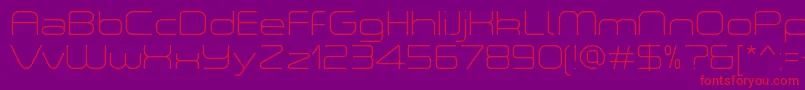 ASpaceThinDemo Font – Red Fonts on Purple Background