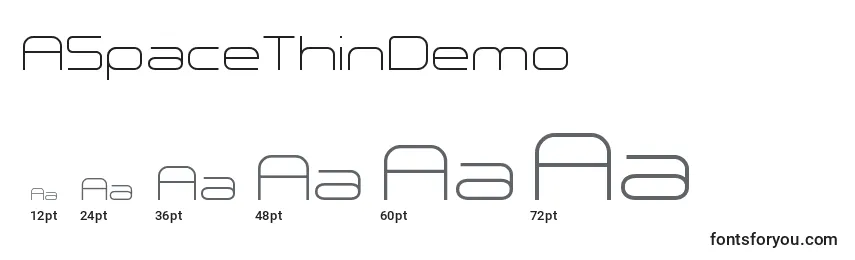 ASpaceThinDemo Font Sizes