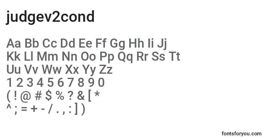 Шрифт Judgev2cond (131130) – алфавит, цифры, специальные символы