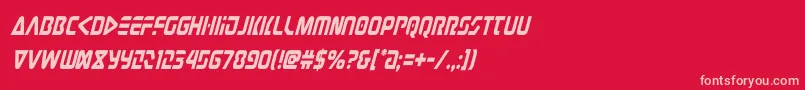 フォントjudgev2condital – 赤い背景にピンクのフォント