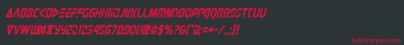 judgev2condital Font – Red Fonts on Black Background