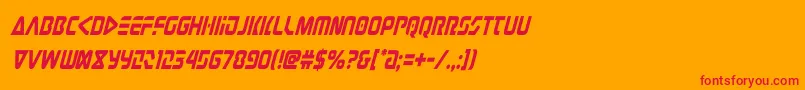judgev2condital Font – Red Fonts on Orange Background