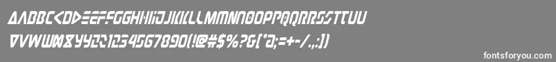 フォントjudgev2condital – 灰色の背景に白い文字