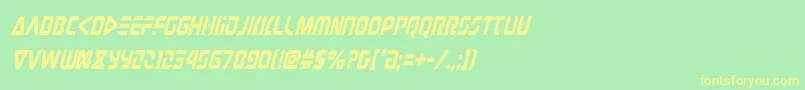 judgev2condital Font – Yellow Fonts on Green Background