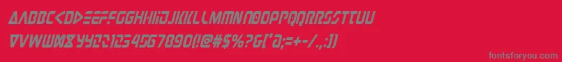 フォントjudgev2condital – 赤い背景に灰色の文字