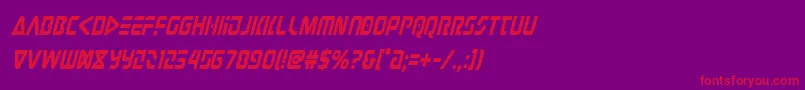 judgev2condital Font – Red Fonts on Purple Background