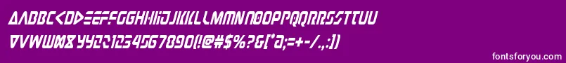 フォントjudgev2condital – 紫の背景に白い文字