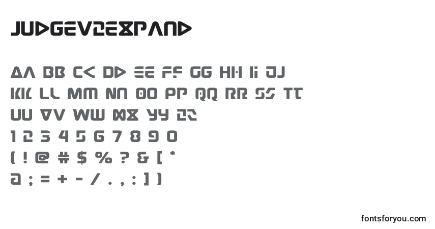 Шрифт Judgev2expand (131133) – алфавит, цифры, специальные символы