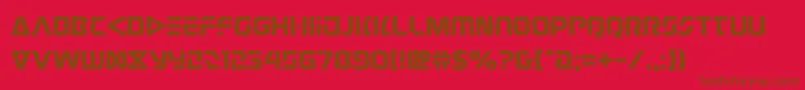 judgev2expand Font – Brown Fonts on Red Background