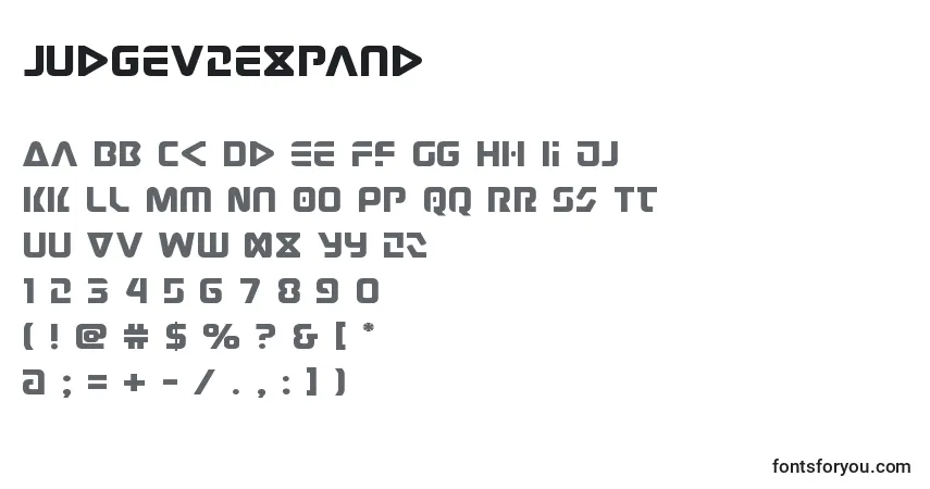 Шрифт Judgev2expand (131134) – алфавит, цифры, специальные символы