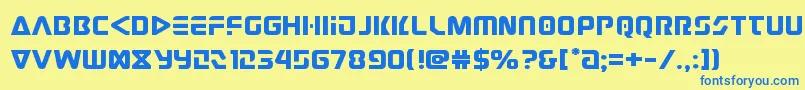 judgev2expand Font – Blue Fonts on Yellow Background