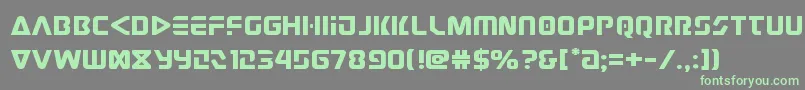 フォントjudgev2expand – 灰色の背景に緑のフォント