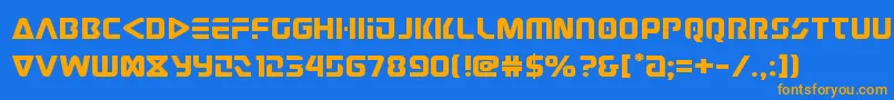 judgev2expand Font – Orange Fonts on Blue Background