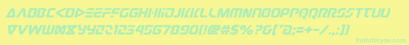 judgev2expandital Font – Green Fonts on Yellow Background