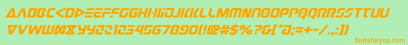 judgev2expandital Font – Orange Fonts on Green Background