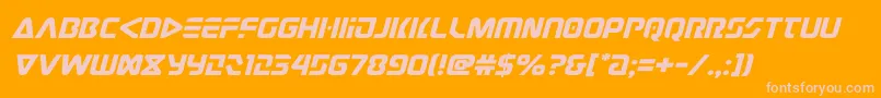 judgev2expandital-Schriftart – Rosa Schriften auf orangefarbenem Hintergrund