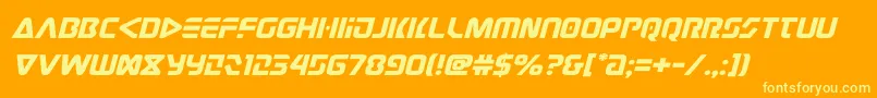 judgev2expandital Font – Yellow Fonts on Orange Background