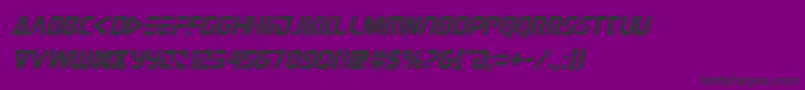 judgev2ital-Schriftart – Schwarze Schriften auf violettem Hintergrund
