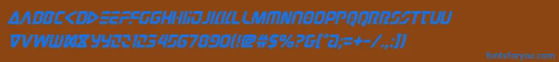 judgev2ital Font – Blue Fonts on Brown Background