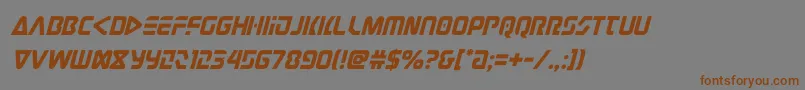 judgev2ital Font – Brown Fonts on Gray Background