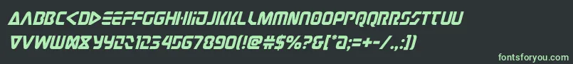 judgev2ital Font – Green Fonts on Black Background