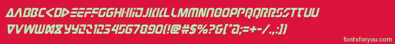 judgev2ital Font – Green Fonts on Red Background