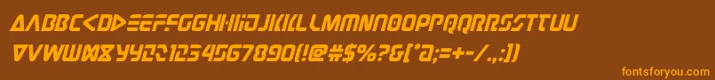 judgev2ital Font – Orange Fonts on Brown Background