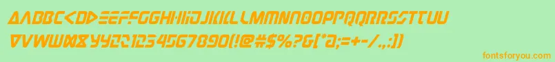 judgev2ital Font – Orange Fonts on Green Background