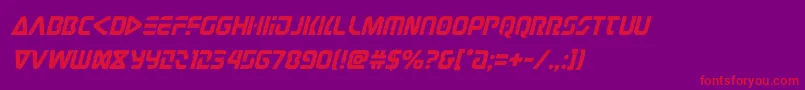 judgev2ital Font – Red Fonts on Purple Background