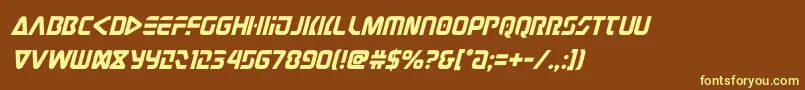 judgev2ital Font – Yellow Fonts on Brown Background