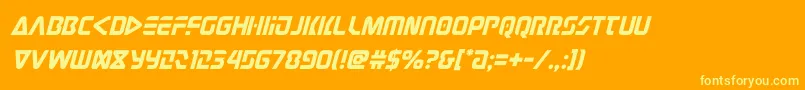 judgev2ital Font – Yellow Fonts on Orange Background