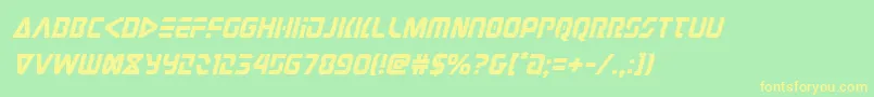 judgev2ital Font – Yellow Fonts on Green Background