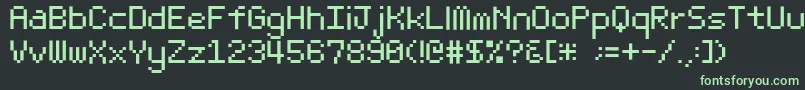 フォントBitlight10srb – 黒い背景に緑の文字
