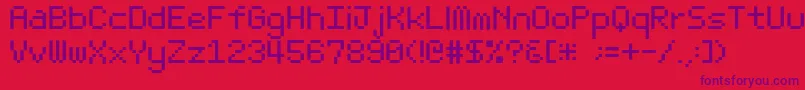 Bitlight10srb Font – Purple Fonts on Red Background