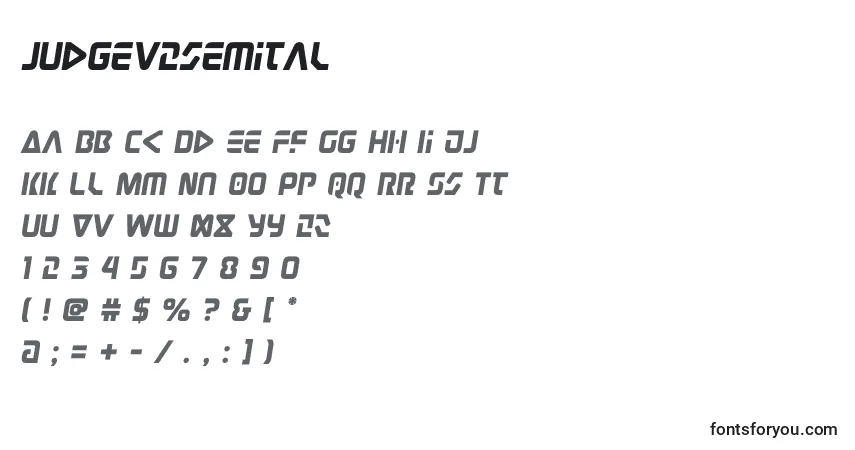 A fonte Judgev2semital – alfabeto, números, caracteres especiais
