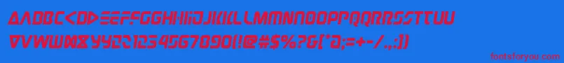 judgev2semital Font – Red Fonts on Blue Background
