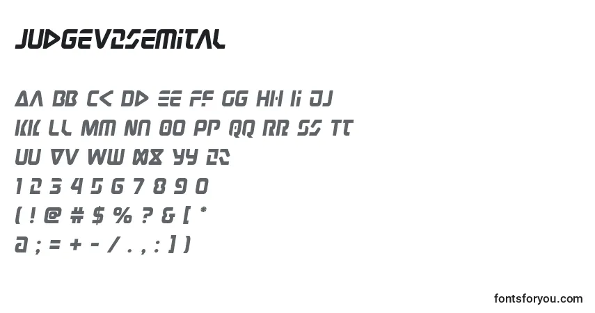 A fonte Judgev2semital (131142) – alfabeto, números, caracteres especiais