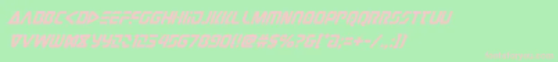 judgev2superital-fontti – vaaleanpunaiset fontit vihreällä taustalla