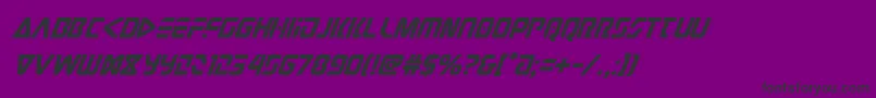 フォントjudgev2superital – 紫の背景に黒い文字
