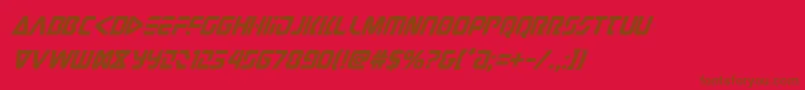 judgev2superital Font – Brown Fonts on Red Background