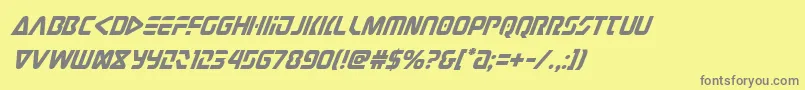 judgev2superital Font – Gray Fonts on Yellow Background