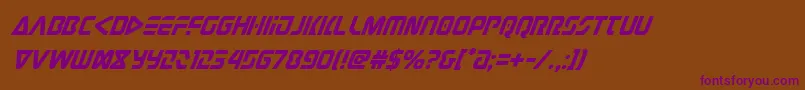 judgev2superital Font – Purple Fonts on Brown Background