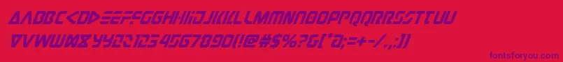 judgev2superital Font – Purple Fonts on Red Background
