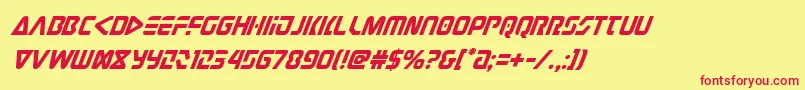 judgev2superital Font – Red Fonts on Yellow Background