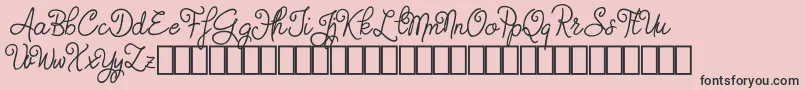 Judyth Demo Font – Black Fonts on Pink Background